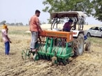 Since the launch of the centrally sponsored in-situ crop residue management scheme over six years ago, 1.58 lakh subsidised machines have been distributed to farmers, of which nearly 40,000 are no longer in use. (HT file) Since the launch of the centrally sponsored in-situ crop residue management scheme over six years ago, 1.58 lakh subsidised machines have been distributed to farmers, of which nearly 40,000 are no longer in use. (HT file)