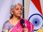 Union Minister for Finance and Corporate Affairs Nirmala Sitharaman addresses the Indian diaspora during a gathering at the India Community Centre, in San Francisco.