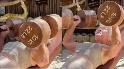 Dr De La Hoz advocates weight lifting for healthy ageing at any age. (Instagram/@doctor.hoz) Dr De La Hoz advocates weight lifting for healthy ageing at any age. (Instagram/@doctor.hoz)