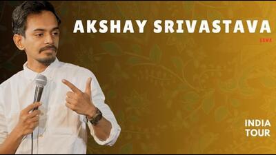 Akshay Srivastava brings his latest set to an intimate, studio-style setting, with comedy built around everyday absurdities, personal anecdotes, and humour drawn from lived experience (bookmyshow) Akshay Srivastava brings his latest set to an intimate, studio-style setting, with comedy built around everyday absurdities, personal anecdotes, and humour drawn from lived experience (bookmyshow)