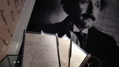 Albert Einstein's deceptively simple quote about life is scholarly, reflective and deep. (File Photo / AFP) Albert Einstein's deceptively simple quote about life is scholarly, reflective and deep. (File Photo / AFP)