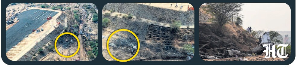Much of the plane was gutted, reduced to its bones, except the tail fin. (HT) Much of the plane was gutted, reduced to its bones, except the tail fin. (HT)