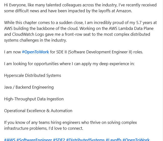 Amazon mass layoffs. (Screengrab) Amazon mass layoffs. (Screengrab)