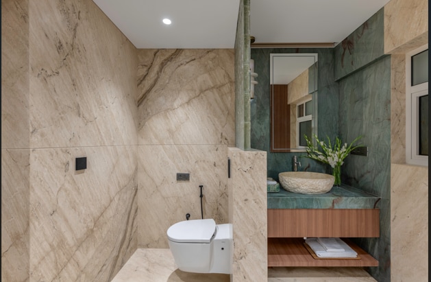 The bathroom. The bathroom.