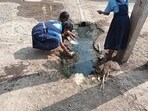 The incident at the school in Alabal village in Jamkhandi taluk came to wider attention on Wednesday after the image was posted on Facebook.
