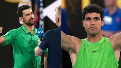 Novak Djokovic spoke about facing Carlos Alcaraz in the Australian Open final. Novak Djokovic spoke about facing Carlos Alcaraz in the Australian Open final.