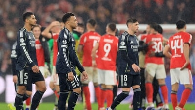 Real Madrid will clash against Benfica in UCL play-offs (AFP)