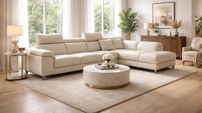 Smooth leatherette sofas anchor seating corners, lifting drawing rooms and bedrooms with warmth, comfort, and elevated home decor appeal indoors. (Ai generated) Smooth leatherette sofas anchor seating corners, lifting drawing rooms and bedrooms with warmth, comfort, and elevated home decor appeal indoors. (Ai generated)