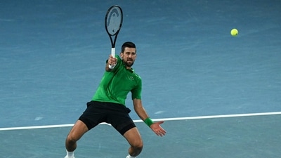 Djokovic broke serve for a 3-1 lead in the second set, and then saved three break points for 4-1. The Serbian sent a dominant crosscourt forehand beyond Sinner on his first set point to level proceedings. (AFP) Djokovic broke serve for a 3-1 lead in the second set, and then saved three break points for 4-1. The Serbian sent a dominant crosscourt forehand beyond Sinner on his first set point to level proceedings. (AFP)