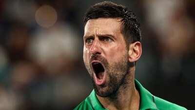 Sinner managed to save two match points at 4-5 down, before Djokovic got the job done to reach the final. (AFP) Sinner managed to save two match points at 4-5 down, before Djokovic got the job done to reach the final. (AFP)