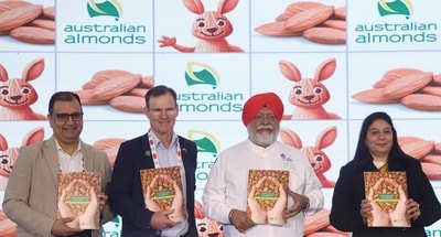 (L to R) Sumit Saran, India Representative for Australian Almonds, Tim Jackson, CEO, Australian Almonds, Chef Manjit Singh Gill and Dr Madhu Sharma, MBBS, MD, ADHA Professor (L to R) Sumit Saran, India Representative for Australian Almonds, Tim Jackson, CEO, Australian Almonds, Chef Manjit Singh Gill and Dr Madhu Sharma, MBBS, MD, ADHA Professor