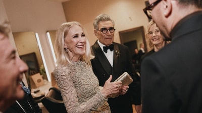 Catherine O' Hara with a co-star Dan Levy at an event in 2024 (Dan Levy | Instagram) Catherine O' Hara with a co-star Dan Levy at an event in 2024 (Dan Levy | Instagram)