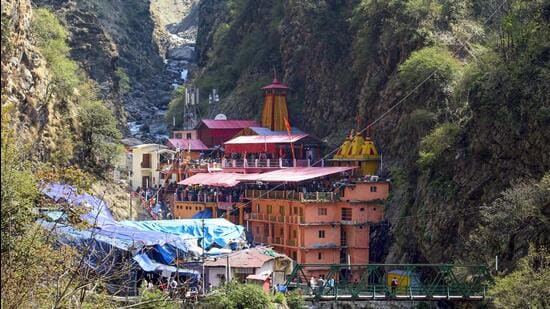 The Yamunotri Dham in Uttarkashi district of Uttarakhand. (PTI)