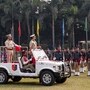 অবসরের আগে বিদায় সংবর্ধনায় রাজ্যের বিদায়ি ডিজিপি রাজীব কুমার। (ছবি সৌজন্যে পিটিআই)