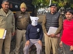 Accused in police custody on Friday. (HT)