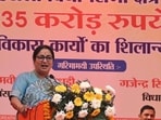 Chief minister Rekha Gupta during the launch on Saturday (HT) Chief minister Rekha Gupta during the launch on Saturday (HT)