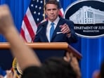 Deputy Attorney General Todd Blanche takes a question from a reporter during a news conference after the Justice Department announced the release of three million pages of documents in the latest Jeffrey Epstein disclosure in Washington, Friday, Jan. 30, 2026.