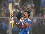 Ishan Kishan slammed his maiden T20I century on Saturday