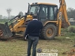 The action was part of the ongoing efforts to protect the Hindon floodplain. (HT Photo)