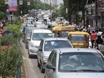 Traffic congestion has become the order of the day on Kanpur roads. (HT)