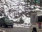 Troops of White Knight Corps, Jammu and Kashmir Police and CRPF re-establish contact with terrorists in the general area of Dolgam, during the ongoing joint Operation Trashi-I, on Saturday. (ANI Video Grab)