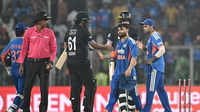 India defeated New Zealand by 46 runs in the fifth and final T20I, winning the series 4-1. (AFP) India defeated New Zealand by 46 runs in the fifth and final T20I, winning the series 4-1. (AFP)