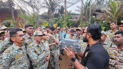Experts from Pune-based RESQ Charitable Trust conducted hands-on sessions on leopard tracking, control measures, installation of cages and use of trap cameras. (HT PHOTO) Experts from Pune-based RESQ Charitable Trust conducted hands-on sessions on leopard tracking, control measures, installation of cages and use of trap cameras. (HT PHOTO)