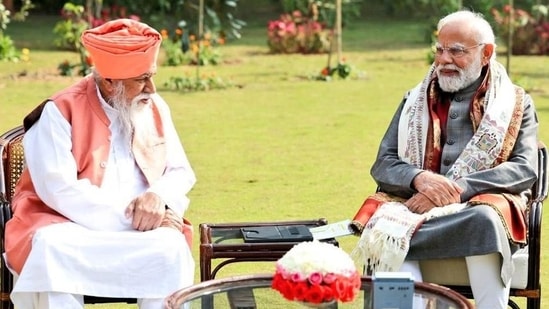 Prime Minister Narendra Modi was extended the invitation in New Delhi on December 5, 2025, by Dera Sachkhand Ballan head Sant Niranjan Dass. (HT File Photo)