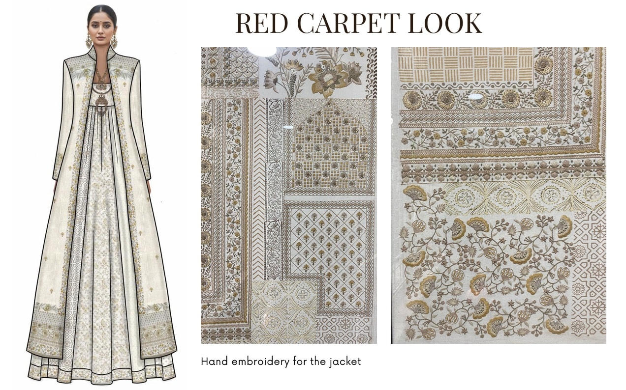 Charu's red carpet look by Mumbai-based designer Shruti Sancheti Charu's red carpet look by Mumbai-based designer Shruti Sancheti