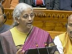  Union Finance Minister Nirmala Sitharaman presents the Union Budget 2026 in Lok Sabha during the Budget Session, in New Delhi on Sunday. (ANI Video Grab/Sansad TV)