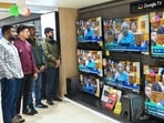 Union Budget 2026 LIVE: People watch Union Finance Minister Nirmala Sitharaman's budget speech in Parliament, in Patna on Sunday, 1 February 2026.