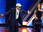 Bad Bunny accepts the award for Album of the Year during the 2025 Latin Grammys