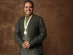 Grammy nominated singer-composer Siddhant Bhatia with his medal at Los Angeles