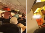 The AirAsia passenger was filmed stripping down to his underwear on the flight. 