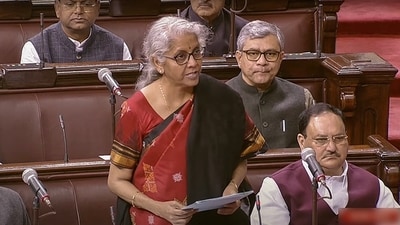 Back in 2023, Nirmala Sitharaman wore a bright red silk saree with a black and gold temple border. The saree featured kasuti embroidery, a traditional form of folk embroidery found in Karnataka. (File Photo/ ANI) Back in 2023, Nirmala Sitharaman wore a bright red silk saree with a black and gold temple border. The saree featured kasuti embroidery, a traditional form of folk embroidery found in Karnataka. (File Photo/ ANI)