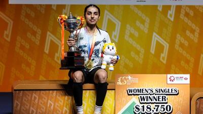 Devika Sihag poses with her trophy. (BAI) Devika Sihag poses with her trophy. (BAI)