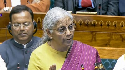 Sitharaman proposed a market-making framework with suitable access to funds and derivatives on corporate bond indices. (Sansad TV) Sitharaman proposed a market-making framework with suitable access to funds and derivatives on corporate bond indices. (Sansad TV)