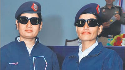 The safety gear provided to the police personnel. (HT Photo) The safety gear provided to the police personnel. (HT Photo)