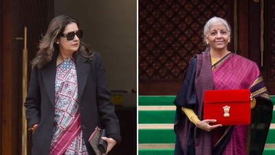 Priyanka Chaturvedi 'predicted' that Nirmala Sitharaman would wear a saree from Tamil Nadu. Priyanka Chaturvedi 'predicted' that Nirmala Sitharaman would wear a saree from Tamil Nadu.