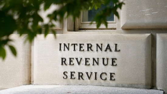 A sign outside the Internal Revenue Service building is seen, May 4, 2021, in Washington. (AP)