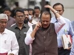 Mumbai, India - March 15, 2023: Leader of the Opposition Ajit Pawar step in at Vidhan Bhavan during Budget session in Mumbai, India, on Wednesday, March 15, 2023. (Photo by Satish Bate/ Hindustan Times) (Hindustan Times)