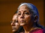 Nirmala Sitharaman, India's finance minister, during a news conference in New Delhi, India on Sunday. (Bloomberg)