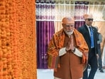 Prime Minister Narendra Modi pays tributes to Sant Ravidass Ji, on his 649th Jayanti, in Jalandhar on Sunday. (ANI)