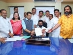 The NCP finished second with 37 seats, while the Shiv Sena (Eknath Shinde faction) secured six. The Congress, Shiv Sena (UBT) and MNS failed to win a single seat. (HT)