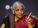 Union finance minister Nirmala Sitharaman during a news conference in New Delhi. (Bloomberg)