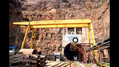 Construction was abandoned after a part of the tunnel collapsed on February 22, 2025, killing eight people, including two project engineers. (PTI) Construction was abandoned after a part of the tunnel collapsed on February 22, 2025, killing eight people, including two project engineers. (PTI)