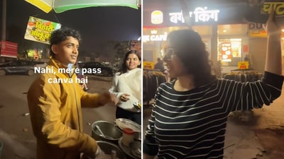 A street vendor's savage reply goes viral after a woman offers design help. (Instagram/@bearded.bhatia) A street vendor's savage reply goes viral after a woman offers design help. (Instagram/@bearded.bhatia)