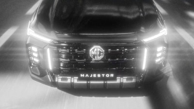 The MG Majestor teaser highlights the SUV’s upright stance and full-size proportions, positioning it above the Gloster as the brand’s new flagship ICE offering for India