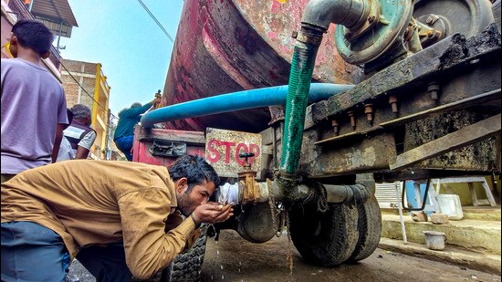A gastrointestinal epidemic triggered by contaminated water broke out in Indore’s Bhagirathpura in December. (PTI)