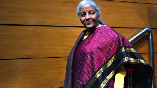 Union Finance Minister Nirmala Sitharaman after the presentation of the Union Budget 2026-27 at the National Media Centre, in New Delhi. (Photo by Arvind Yadav/ Hindustan Times) (Hindustan Times)